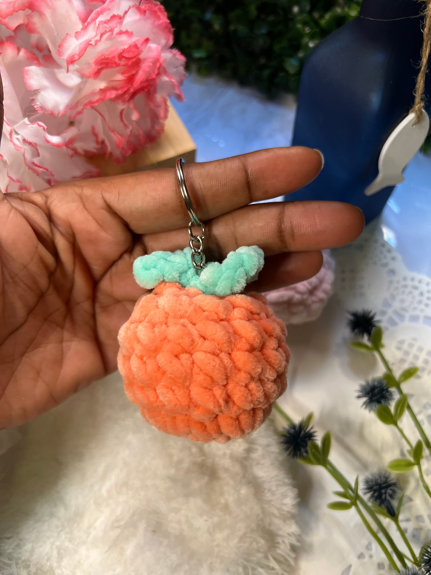 Crochet Fruit Keychain