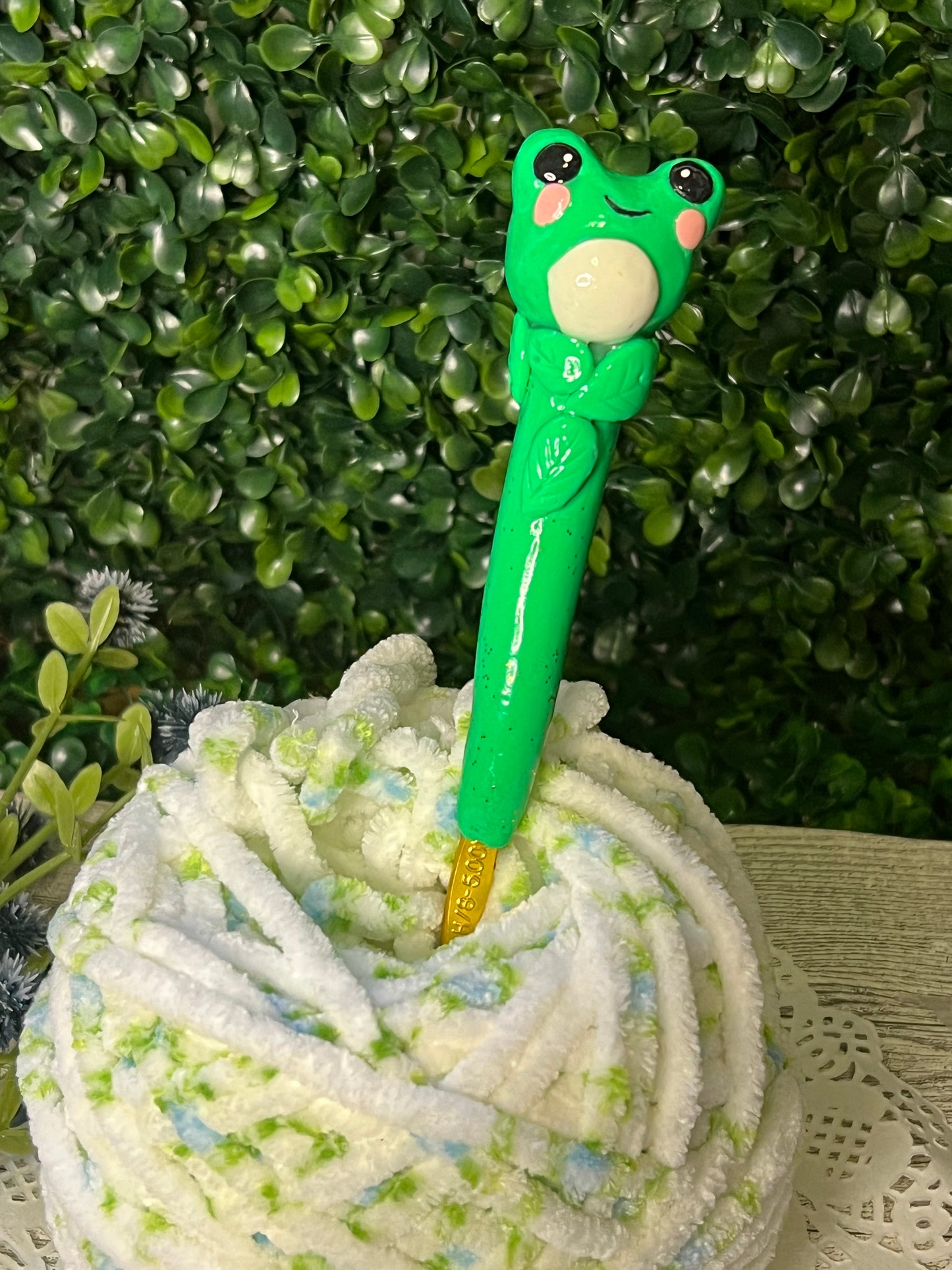 Crochet Hook (Green Frog) 🐸