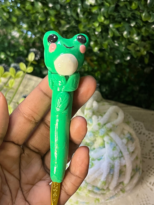Crochet Hook (Green Frog) 🐸