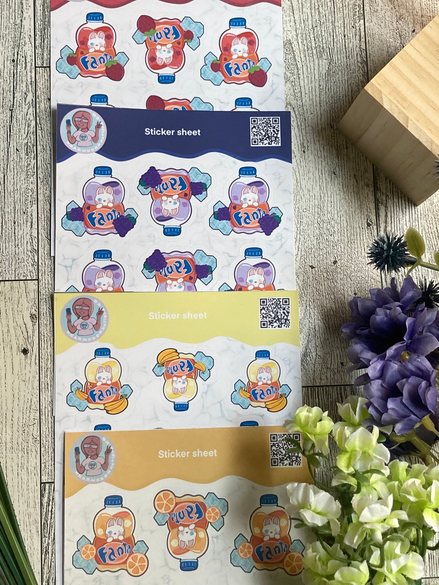 Strawberry 🍓 Fanta on Ice Sticker Sheet