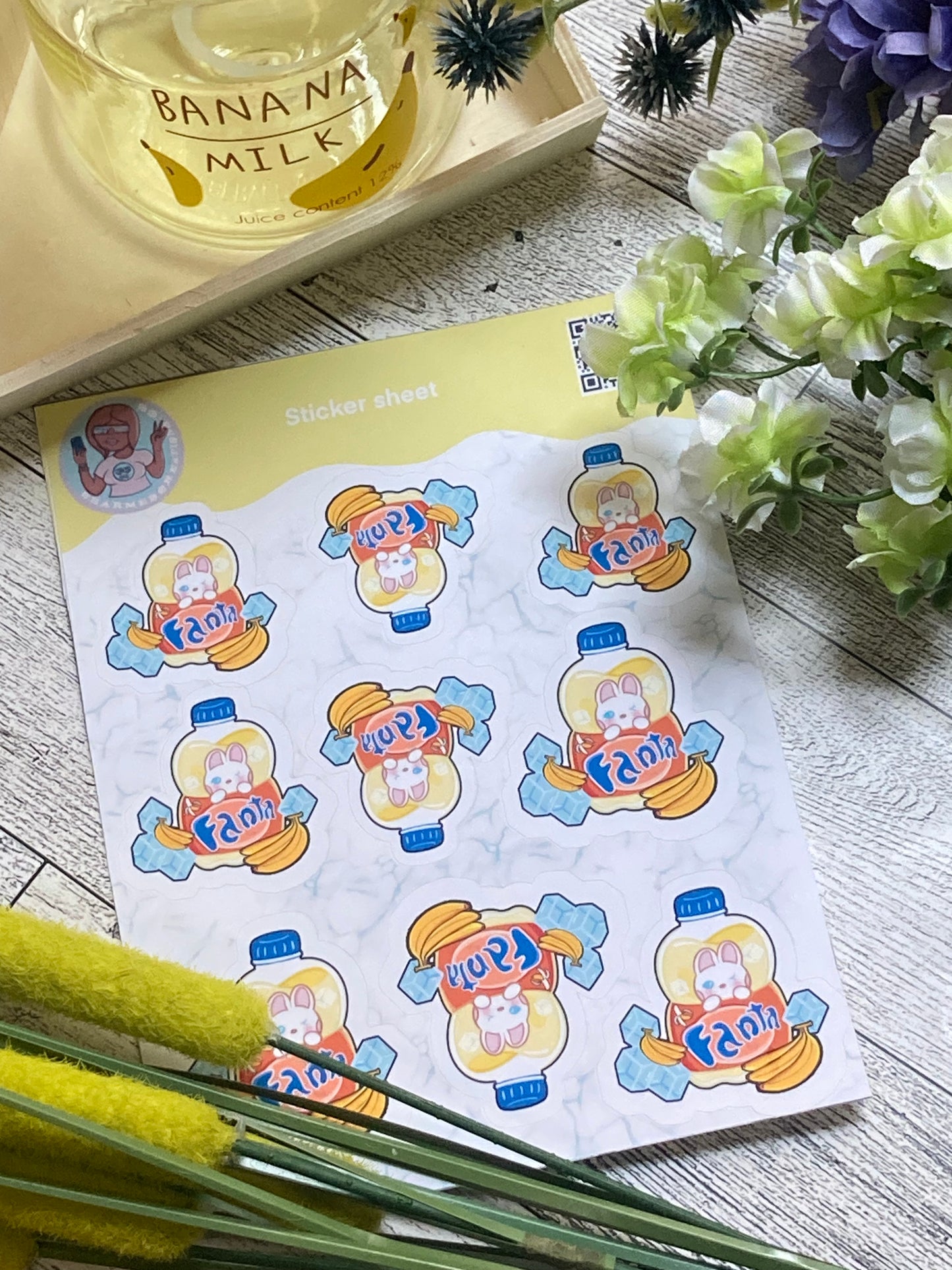 Banana 🍌 Fanta on Ice Sticker Sheet
