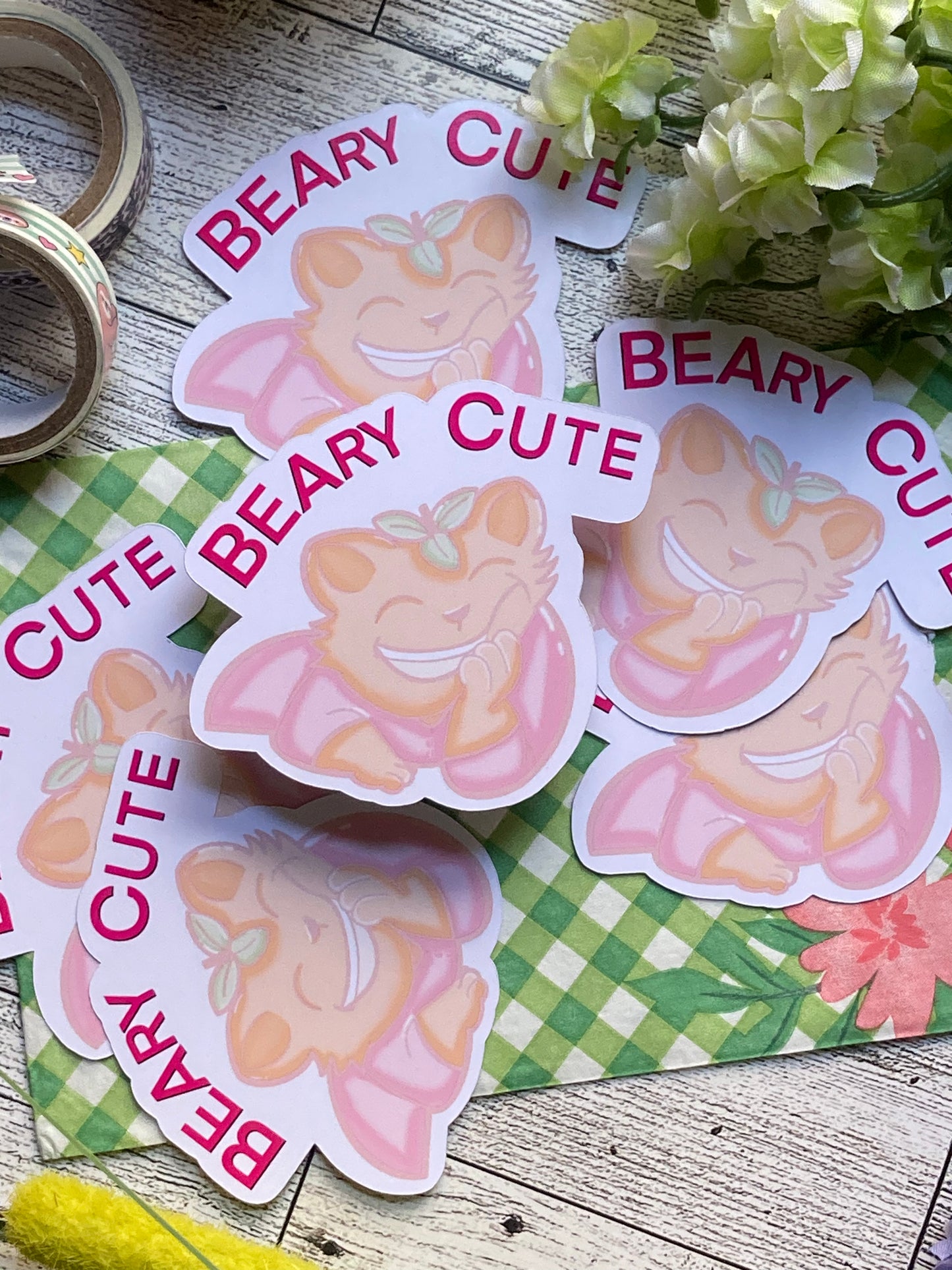 Beary Cute Die Cut Sticker
