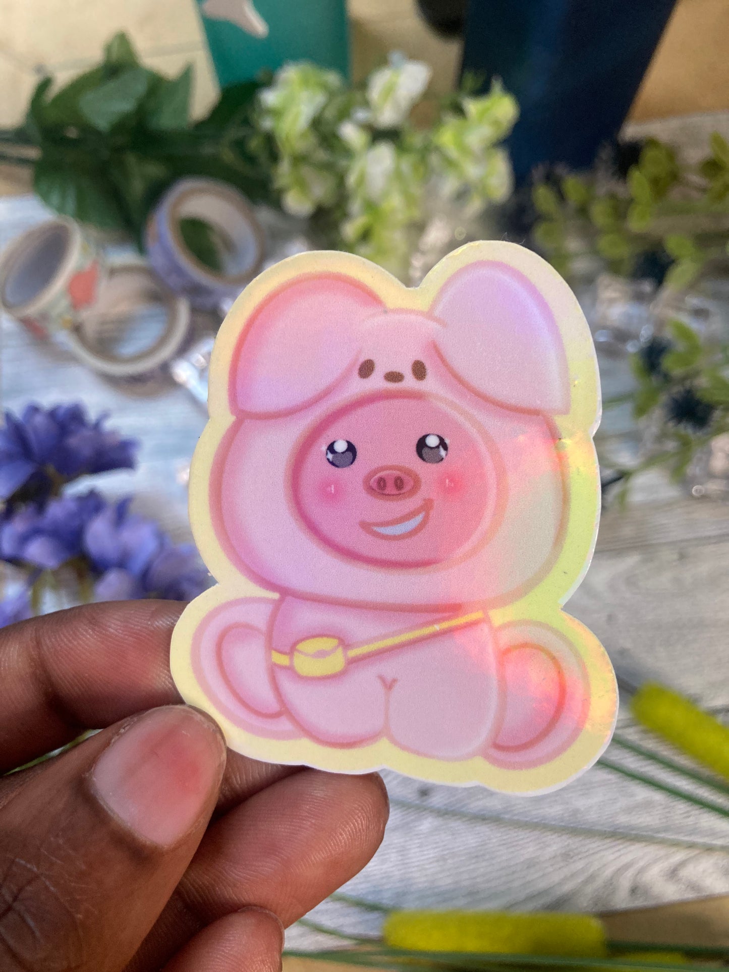 Pinky piggy In costume Die Cut Sticker