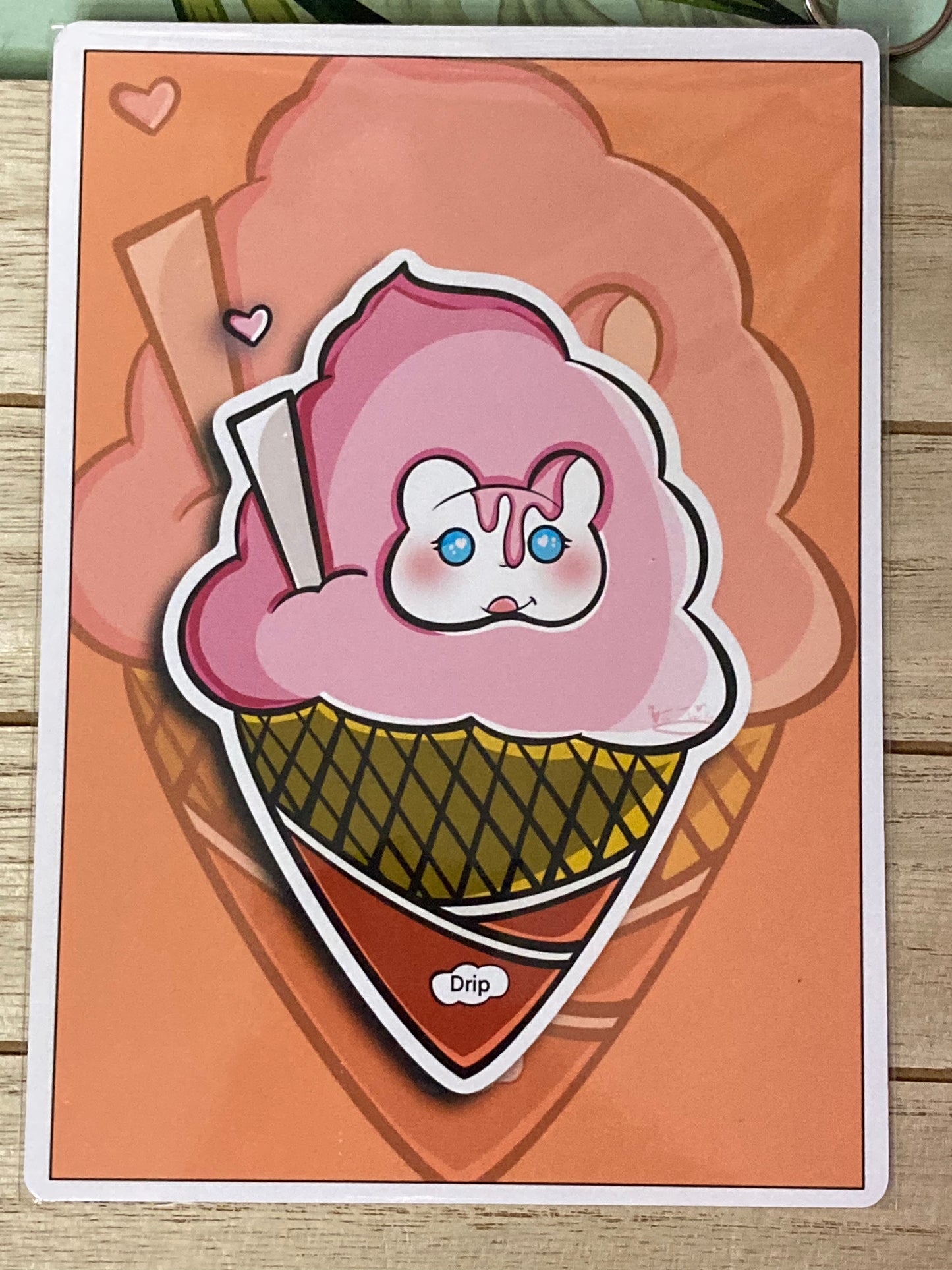 Drip Ice Cream Cone Print