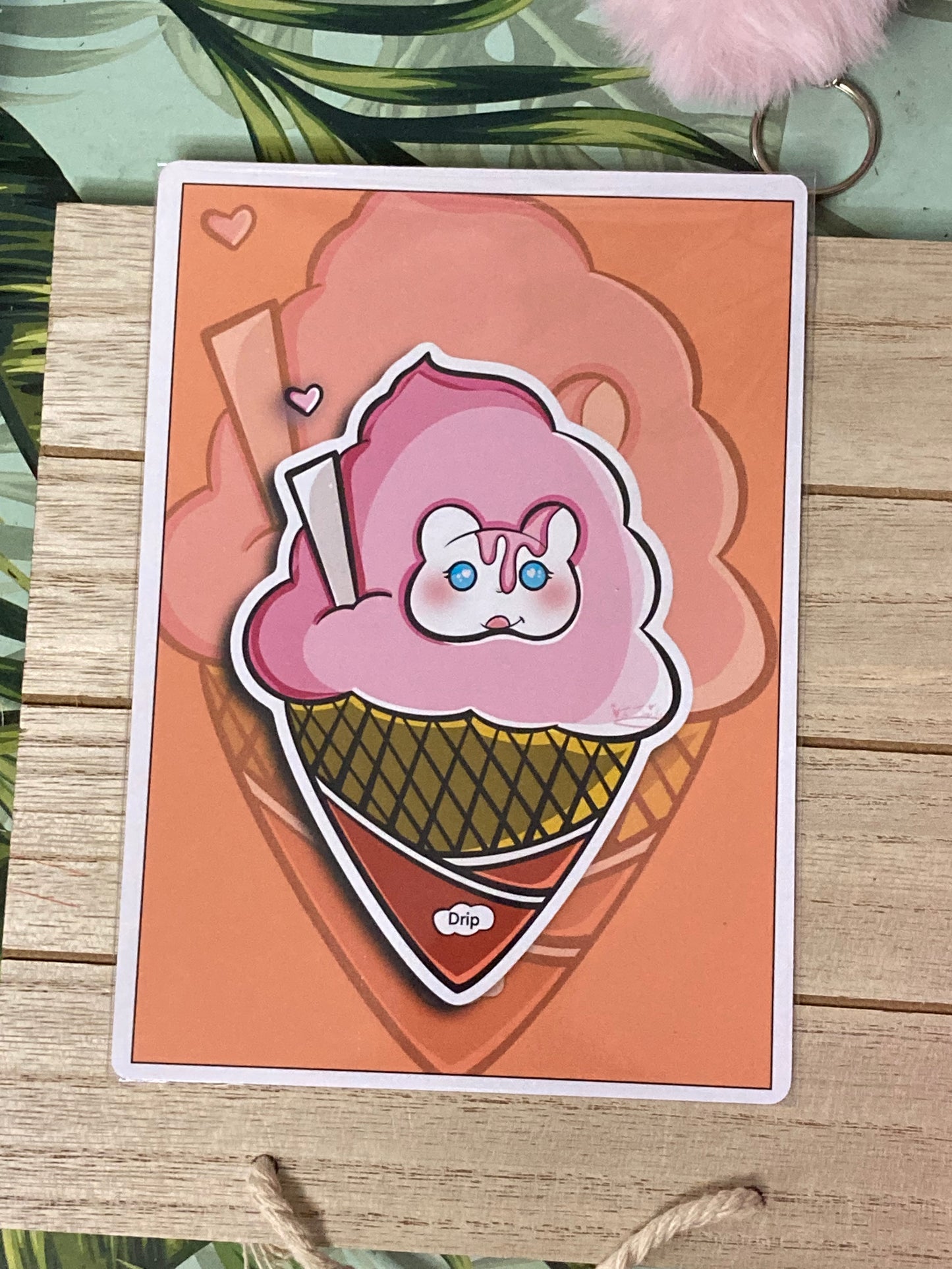 Drip Ice Cream Cone Print
